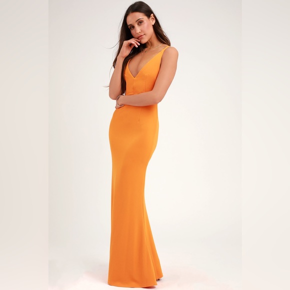 Lulus Dresses & Skirts - NWT Lulus Melora Orange Sleeveless Maxi Dress
